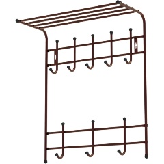Изображение товара Вешалка настенная Nika медный антик 590х270х710мм, ВПТ8/А