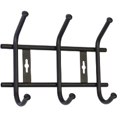 Изображение товара Вешалка настенная Nika ВНТ3М, 3 крючка, матовый черный (ВНТ3М/Ч)