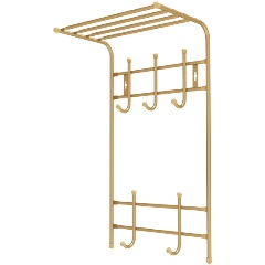 Изображение товара Вешалка настенная Nika золотой 410х255х745мм, ВПТ5/З