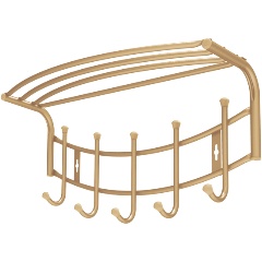 Изображение товара Вешалка настенная Nika золотой 525х300х235мм, ВНП4/З