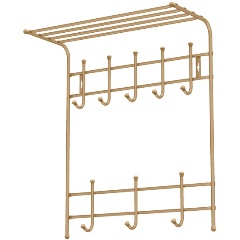 Изображение товара Вешалка настенная Nika золотой 590х270х710мм, ВПТ8/З