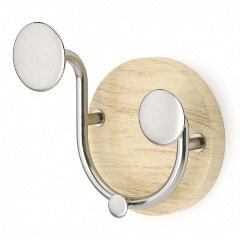 Изображение товара Вешалка настенная Umbra Melody, 3 крючка, натуральное дерево/никель