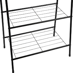 Изображение товара Напольная вешалка Рыжий кот с полками металлическая 154x60x35 см черная