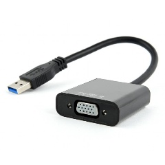 Изображение товара Видеоадаптер (конвертер) USB 3.0 --> VGA Cablexpert AB-U3M-VGAF-01, черный