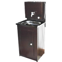 Изображение товара Умывальник дачный "Комфорт" Вихрь, с подогревом, нержавеющая мойка, цвет медь
