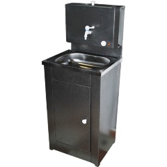 Изображение товара Умывальник дачный "Комфорт" Вихрь с подогревом, нержавеющая мойка, цвет серебро