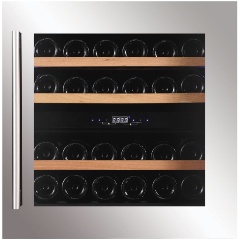 Изображение товара Встраиваемый винный шкаф Dunavox DAVS-25.63DSS на 25 бутылок с 2 зонами