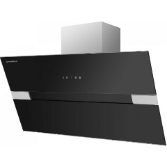 Изображение товара Кухонная вытяжка Maunfeld Mersey 90 черный с вставкой сатин 1050 куб.м/ч