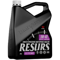 Изображение товара Моторное масло ВМПАВТО Resurs 5W-40 A3/B4 SL/CF синтетическое 4 л