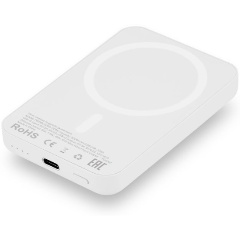Изображение товара Внешний аккумулятор uBear Flow 5 000 mAh с поддержкой MagSafe, белый