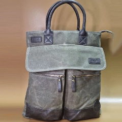 Изображение товара Стильная винтажная сумка для ноутбука Von Dutch HOPE KAKI 41х10х37 см