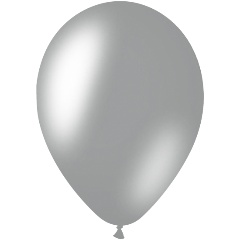 Изображение товара Воздушные шары MESHU М12/30см, металлик, серебро, 50 штук