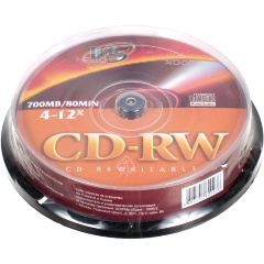 Изображение товара Диск VS CD-RW 700 Mb 4-12x CB/10