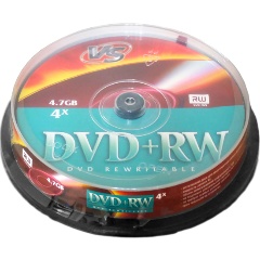 Изображение товара Диск VS DVD+RW 4,7 GB 4x CB/10
