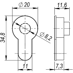 Изображение товара Вставка под шток ET.TANG.UNI CYLINDER FSG-39 флорентийское золото ARMADILLO