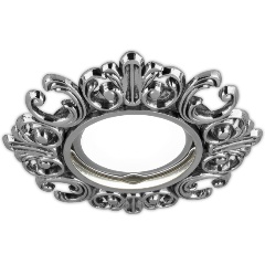 Изображение товара Встраиваемый светильник Gauss Antique CA045 Круг. Серебро/Черный Gu5. 1/40