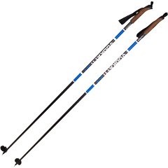 Изображение товара Палки лыжные VUOKATTI Black/Blue, гибрид 35/65, 140 см