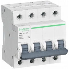 Изображение товара Автоматический выключатель Systeme Electric (Schneider Electric) 4п C 63А 4.5кА City9 Set, 400В, C9F34463