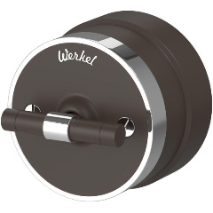 Изображение товара Выключатель двухклавишный на 4 положения Werkel Vintage мокко матовый/хром W5822052 4690389183171