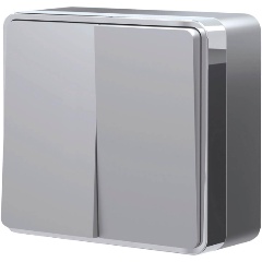 Изображение товара Выключатель двухклавишный Werkel Gallant серебряный W5020006 4690389167102