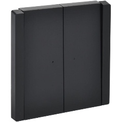 Изображение товара Выключатель IEK проходной 2-кл. СП FORTE&PIANO 10А FP108 с индикацией черн., FP-V22-1-10-1-K02