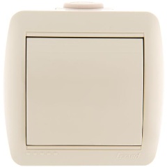 Изображение товара Выключатель LEZARD 1-кл. ОП Nata 10А IP20 крем., 710-0300-100