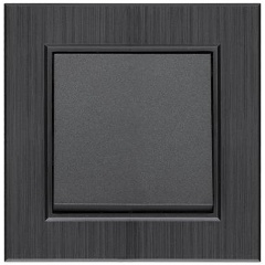 Изображение товара Выключатель Makel 1-клав. Karea LINE STAR дым. металлик, 86050001