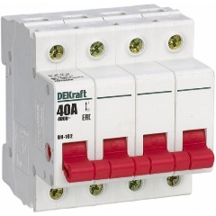 Изображение товара Выключатель-разъединитель 4п 40А ВН-102 DEKraft 17028 Надежное электроснабжение