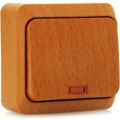 Изображение товара Выключатель SCHNEIDER ELECTRIC ЭТЮД 1-клавишный с подсветкой 10 АХ, БУК