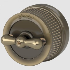 Изображение товара Выключатель Werkel двухклавишный на 4 положения Ретро W5720012 4690389166631