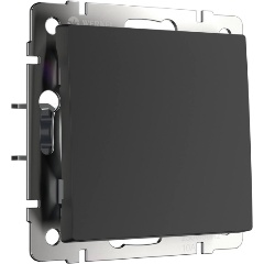 Изображение товара Выключатель Werkel одноклавишный проходной черный матовый W1112008