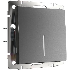 Изображение товара Выключатель Werkel одноклавишный проходной с подсветкой графит W1112164 4690389194337