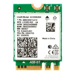 Изображение товара Wi-Fi адаптер Intel Wi-Fi 6 AX200, 2230, 2x2 AX+BT, No vPro, 985927