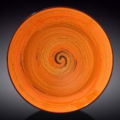 Изображение товара Глубокая фарфоровая тарелка WILMAX ENGLAND 28,5 см SPIRAL оранжевая
