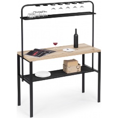 Изображение товара Стол барный WOODVILLE Нари 120х50х171 делано / черный матовый