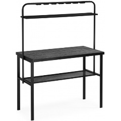 Изображение товара Стол барный WOODVILLE Сари 120х50х171 дпк графит черный надежный стильный дизайн