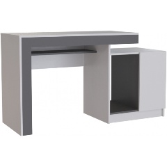 Изображение товара Компьютерный стол Модена Woodville белый графит надежное ЛДСП дизайн