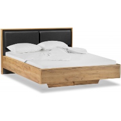 Изображение товара Кровать WOODVILLE Клауд 140х200 парящая дуб крафт золотой / антрацит