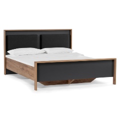 Изображение товара Кровать WOODVILLE Тхан 180х200 дуб крафт золотой / антрацит