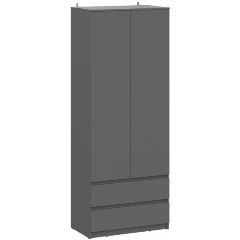 Изображение товара WOODVILLE Шкаф Сибити двухстворчатый графит серый