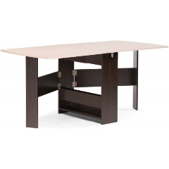 Изображение товара Стол обеденный WOODVILLE деревянный Клотилд венге / дуб молочный