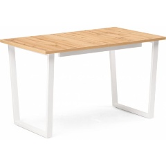 Изображение товара Стол WOODVILLE Лота Лофт 120 25 мм дуб вотан белый матовый раздвижной