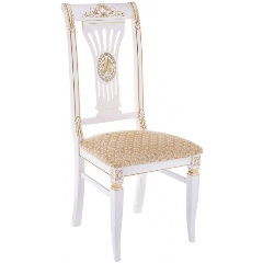 Изображение товара Деревянный стул WOODVILLE Roy W/З молочный с патиной классический дизайн