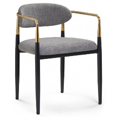 Изображение товара Стул обеденный WOODVILLE на металлокаркасе Lord gray / black / gold