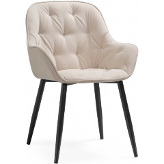 Изображение товара Стул WOODVILLE на металлокаркасе Олму бежевый / черный