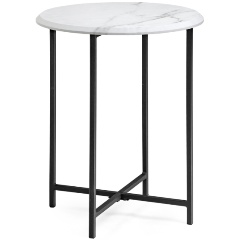 Изображение товара Стол журнальный WOODVILLE Грейс мрамор белый / черный