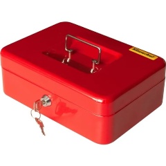 Изображение товара Ящик для денег Silwerhof 90x250x180 красный сталь 1.17кг