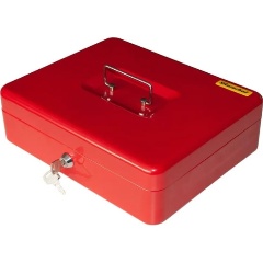 Изображение товара Ящик для денег Silwerhof 90x300x240 красный сталь 1.66кг
