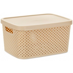 Изображение товара Ящик для хранения HOBBY LIFE DIAMOND латте 3.5л с крышкой (HL041259L)