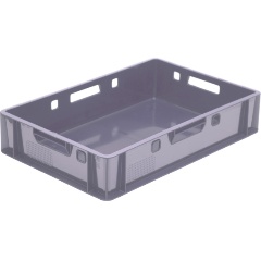 Изображение товара Ящик полимерный ТАРА 600х400х120 сплошной серый